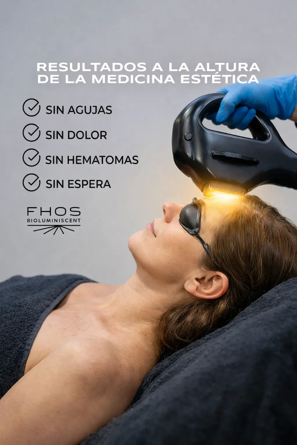 FHOS Facial en Vélez-Málaga, bioestimulación lumínica sin agujas para firmeza, luminosidad y rejuvenecimiento